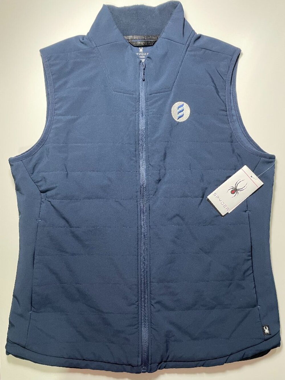 NWT Spyder Pillow Tech Women’s Navy Vest Size XL Fleece Lined Strata Oncology